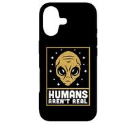 Humans aren't Real Alien Head Retro Vintage Outer Space Fun Coque pour iPhone 17