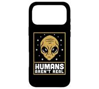 Humans aren't Real Alien Head Retro Vintage Outer Space Fun Coque pour iPhone 17 Pro Max