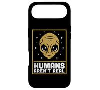 Humans aren't Real Alien Head Retro Vintage Outer Space Fun Coque pour iPhone Air