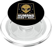 Humans aren't Real Alien Head Retro Vintage Outer Space Fun PopSockets PopGrip pour MagSafe