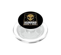 Humans aren't Real Alien Head Retro Vintage Outer Space Fun PopSockets PopGrip pour MagSafe