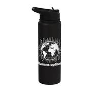 Humans Optional IA Futur Circuit Tech Geek Stainless Steel Insulated Water Bottle