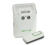 Humantechnik Sonnette de porte sans fil « visuTone.air » - Amplificateur de sonnette - Sonnette lumineuse puissante pour malentendants