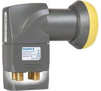 Humax LNB 143 Gold Quattro Switch LNB (0,1dB, 4 Teilnehmerausgänge, 40mm Feed, HDTV) mit eingebautem Multischalter