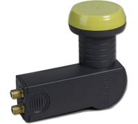 Humax - Tête LNB 122 or, monobloc simple, universelle pour récepteurs satellite analogiques et numérique, 40 mm