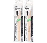 Humble co Brush Adult - black, medium bristles Brosse(S) À Dents 2x2 pc(s)