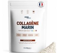 HUMBLE+ Collagène Marin Naticol® en Poudre Saveur Chocolat - Peptides de Collagène Type 1-300 g - 60 Portions - Collagène Marin Français - Marque Française