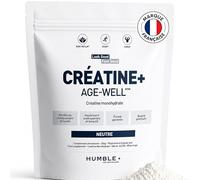 HUMBLE+ Créatine Monohydrate Age-Well®, Supplément de Créatine Premium pour la Force Musculaire, l'Énergie et le Vieillissement Sain, Haute Biodisponibilité, Cliniquement Prouvé, 306g, 90 Portions