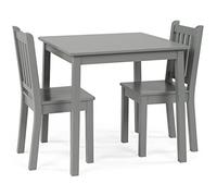 Humble Crew, Ensemble Table carrée et 2 chaises en Bois, Gris