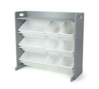 Humble Crew, étagère pour Enfants, Organisateur de Jouets avec 9 bacs de Rangement, Gris/Blanc