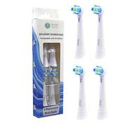 Humble Earth - Lot de 4 têtes de brosse à dents de rechange compatibles avec brosse à dents Oral-B iO Series 2-10, poils souples (blanc)