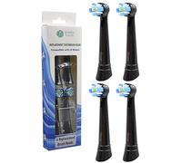 Humble Earth - Lot de 4 têtes de brosse à dents de rechange compatibles avec brosse à dents Oral-B iO Series 2-10, poils souples (noir)