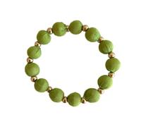 Humble Hilo Sari Jewelry Bracelet de perles en textile pour femme, One Size, Coton Bois, Pas de gemme