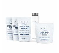 HUMBLE+ Pack Bien Vieillir 3 Mois, Collagène Marin Naticol + Créatine, Poudre, Vitalité Force Confort Articulaire, 2kg