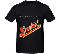 Humble Pie Smokin Tour Pop Mens Crew Neck Art Tee Casual T Shirt Print Tops Black M