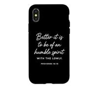 Humble Spirit with The Lowly Proverbs 16:19 Bible des Écritures Coque pour iPhone X/XS