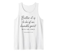 Humble Spirit with The Lowly Proverbs 16:19 Bible des Écritures Débardeur