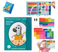 Humblyman Magnetic Fraction Demonstration Book, Magnetic Math Master Set, Magnetic Fraction Educational Puzzle, Math Manipulatives Learning for Teaching, Enhance Mathematical Skills (B-1PCS)
