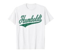 Humboldt County CA Varsity Script Classique Jersey Sporty T-Shirt Graphique avec Valeur, Homme, Blanc, S