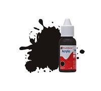 Humbrol Flacon compte-gouttes métallique noir métallique n°201 pour peinture acrylique