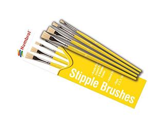 Humbrol Lot de 4, Jaune, Pointillé Taille 3, 5, 7, 10 Pinceaux