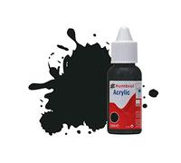Humbrol Peinture Acrylique NO91 Noir Vert Mat Flacon Compte-Gouttes, 14 ml