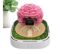 Humdcdy Calendrier 3D 2026 | Fortune Tree House 2026, calendrier de bureau, planificateur quotidien, bloc-notes pour étudiants, adultes, famille, bureau, maison, étude, table, Noël, anniversaire