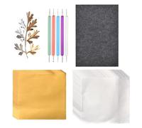 Humdcdy Gaufrage en feuille d'aluminium, double face avec tampon en feutre | Gaufrage en feuille d'aluminium avec stylos, pour gravure de salle de classe, décoration d'intérieur, cartes de vœux de