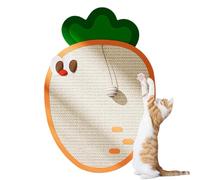 Humdcdy Griffoir mural en sisal en forme de carotte pour chats d'intérieur | Avec balle anti-usure qui ne perd pas ses poils pour protéger le canapé