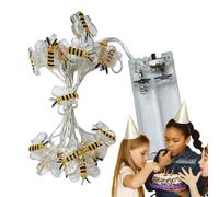 Humdcdy Guirlande lumineuse abeille décorative - 20 LED - Décoration de jardin pour porche, jardin, balcon, allée, pelouse, ferme