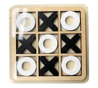Humdcdy XO-XO Game Toy, Jeu De Morpion Et De Croix en Bois, Jeu De Société Classique en Bois, Puzzle De Stratégie Éducative Jeux De Société Interactifs pour Adultes EtEnfants