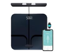 hume health the body pod Pèse-personne numérique 8 électrodes avec capteurs manuels pour le poids corporel, pourcentage de graisse corporelle, IMC et 28 valeurs de mesure corporelle, intelligent, avec