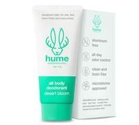 HUME SUPERNATURAL Déodorant baume invisible pour tout le corps, protection pour tout le corps, sans aluminium, sans bicarbonate de sodium, anti-odeurs, testé cliniquement