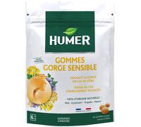 Humer – Gommes Gorge Sensible – Goût citron – Dès 6 ans – 30 gommes