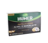 Humer Pastilles Gorge Miel De Manuka Actif IAA15+ 16 Pastilles