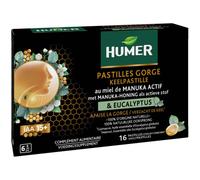 Humer Pastilles Gorge Miel De Manuka Eucalyptus 16 Pastilles