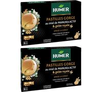 Humer Pastilles Gorge Miel Manuka Actif & Gelée Royale Pastille(S) 2x16 pc(s)