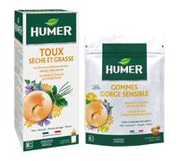 Humer Sirop Toux Sèche et Grasse 170ml + Gommes Gorge Sensible 30 gommes
