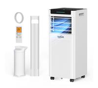 Humhold Climatiseur Portable 7000 BTU avec Puissance de Refroidissement de 2,0 kW, Fonction 3-en-1 avec Refroidissement, Déshumidification et Ventilation, Mode Sommeil Silencieux, Minuterie 24 Heures,