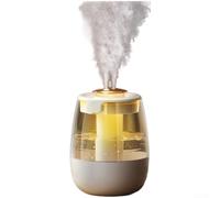 Humidificateur 2.2L Double pour brume Silencieux pour Chambre à Coucher - Vapeur Froide USB avec Veilleuse et Remplissage par le Haut 17cm(C D)