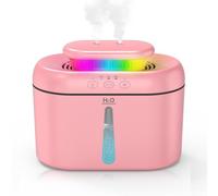 Humidificateur 2 l chambre à coucher humidificateur d'air bébé Mini Humidificateur avec 2 Mode Brume Réglable avec LED Veilleuse pour la maison, le yoga, le bureau,chambre