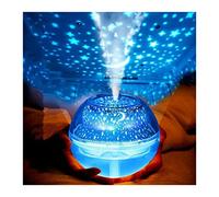 Humidificateur 500 ml Humidificateur Ultrasonic Mute Nano Brume Diffuseur d'arômes LED Projection Ciel Étoile Lampe de nuit