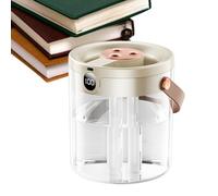 Humidificateur à brume - Affichage numérique - Humidificateur à haute brume avec 3 buses - Purificateur d'air rechargeable - Pour maison, chambre à coucher, salle de bain, salon, chambre d'enfant