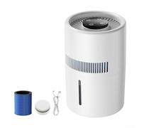 Humidificateur à évaporation intelligent de 4 L avec paramètres de brume double et purification d'air à ions négatifs, fonctionnement silencieux pour grandes pièces 30-50 ㎡, modèle de bureau blanc