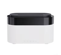 Humidificateur à flamme colorée de 150 ml et réveil, appareil d'aromathérapie, fonctionnement silencieux et protection contre les pénuries d'eau pour un environnement calme (blanc)