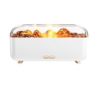 Humidificateur à flamme de feu coloré : 700 ml Diffuseur d'huiles essentielles à ultrasons pour volcan, humidificateur silencieux avec minuterie, arrêt automatique, 7 couleurs de flamme, diffuseurs de