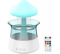 Humidificateur À Nuage De Pluie Pour Chambre À Coucher Et Chambre D'enfant, Diffuseur D'huile En Forme De Champignon Avec Led 7 Couleurs Pouvant Être Utilisé Comme Veilleuse (Avec Télécommande)