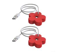 Humidificateur à petites fleurs pour bureau avec arrêt automatique de 8 heures et mode de pulvérisation directe (rouge)