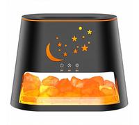 Humidificateur apaisant avec Design en Pierre de sel, Trois parfums, minuterie et éclairage d'ambiance, Silencieux pour la Chambre à Coucher et Le Bureau, améliore Le Sommeil et la qualité de l Black