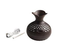 Humidificateur au design compact avec libération d'arômes et lumière ambiante pour un usage personnel - Prend en charge la brume longue durée avec faible consommation d'énergie (foncé)